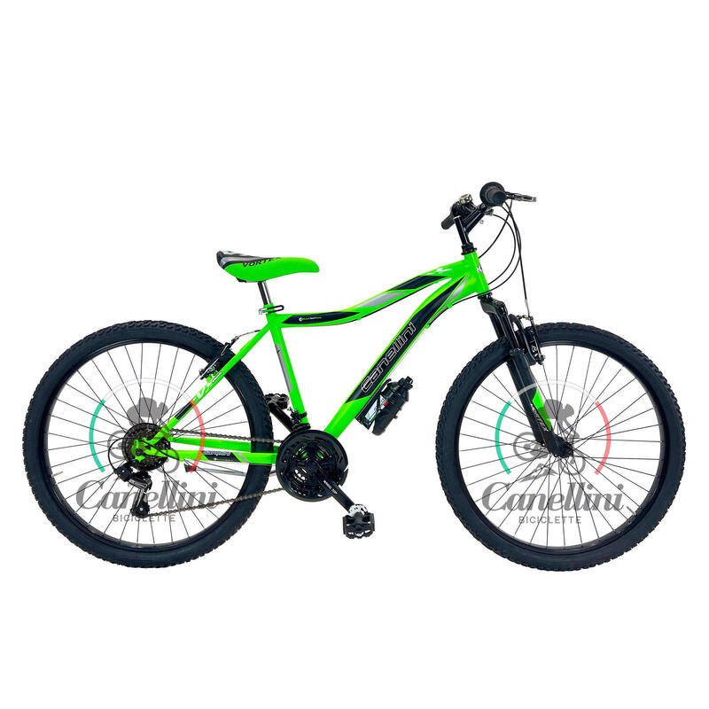 Bicicletă pentru băieți Canellini VORTEX 26" - Verde/Negru