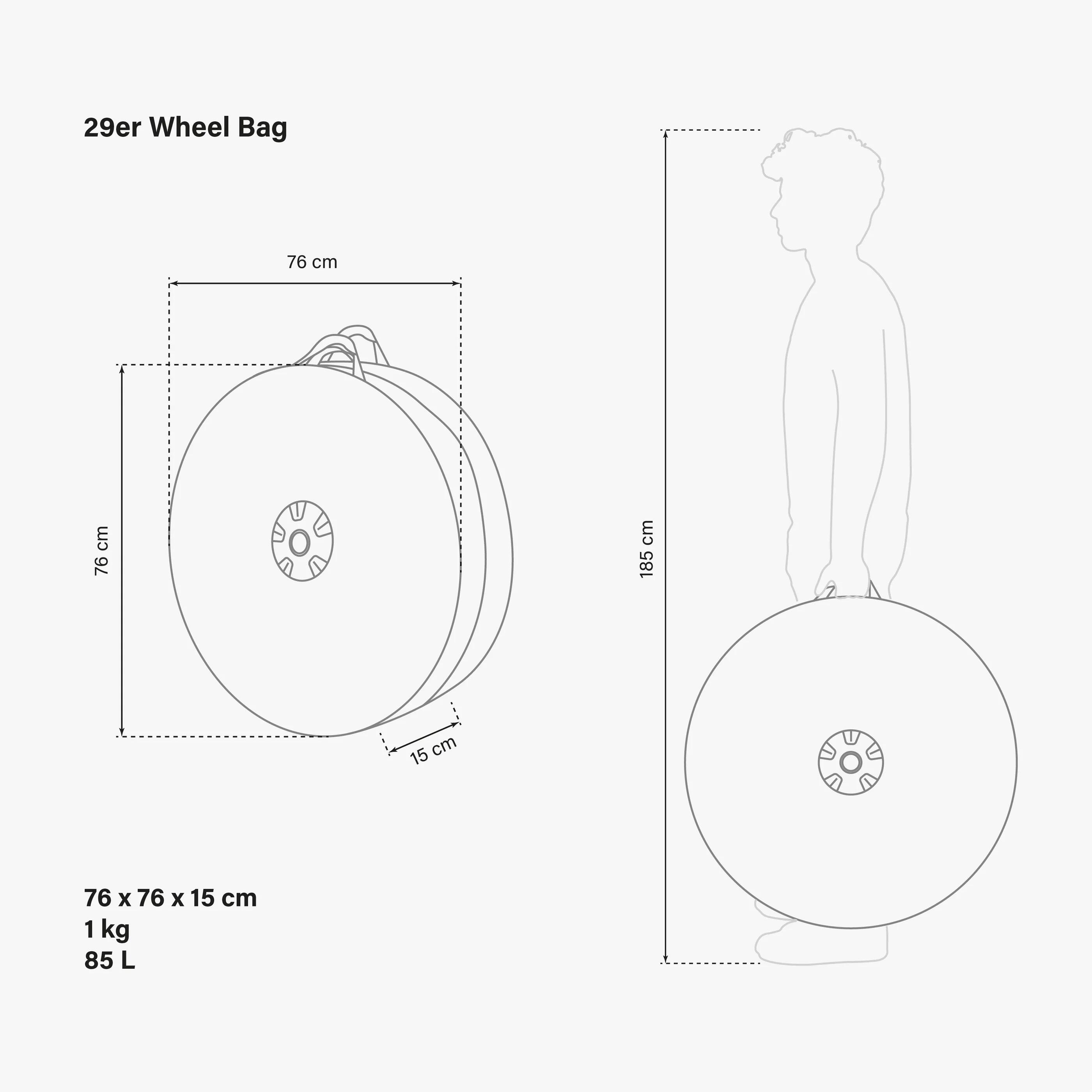 Bolsa Para Rueda Individual De MTB 29" 6/6