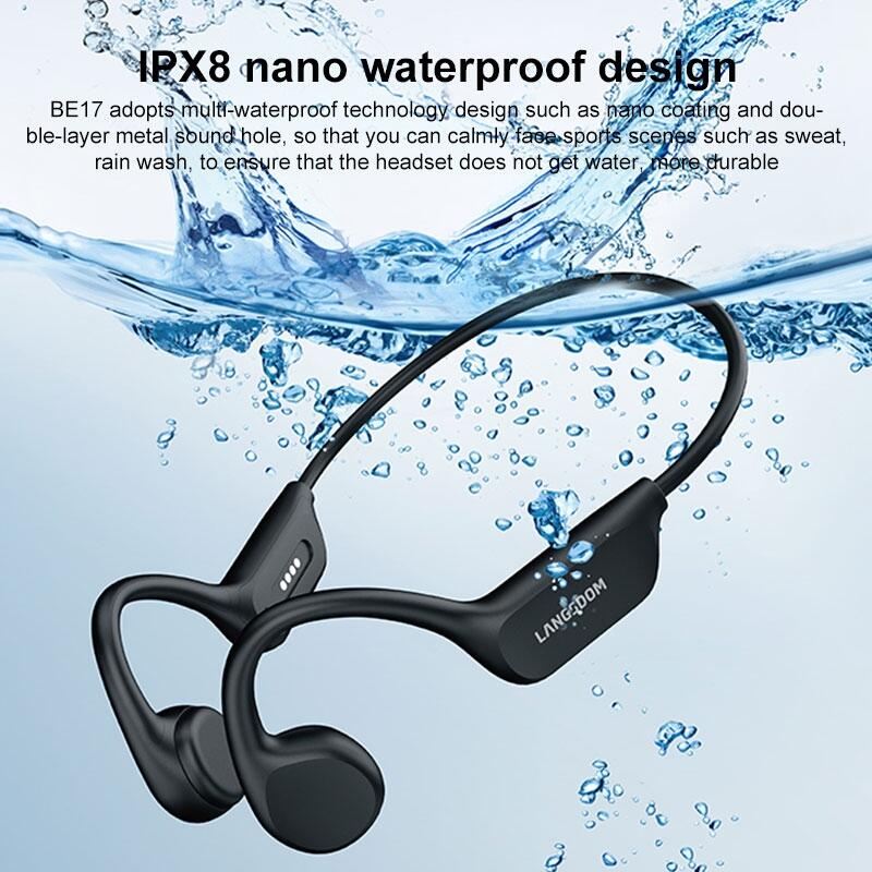 Langsdom BE17 écouteurs à conduction osseuse étanches Bluetooth (noir) 7/7
