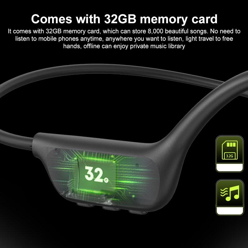 Căști Bluetooth cu conducție osoasă impermeabilă Langsdom BE17 (negru)