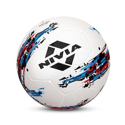 Pallone Calcio Nivia Storm | Bianco. Taglia 5. Rubberized. Allenamento