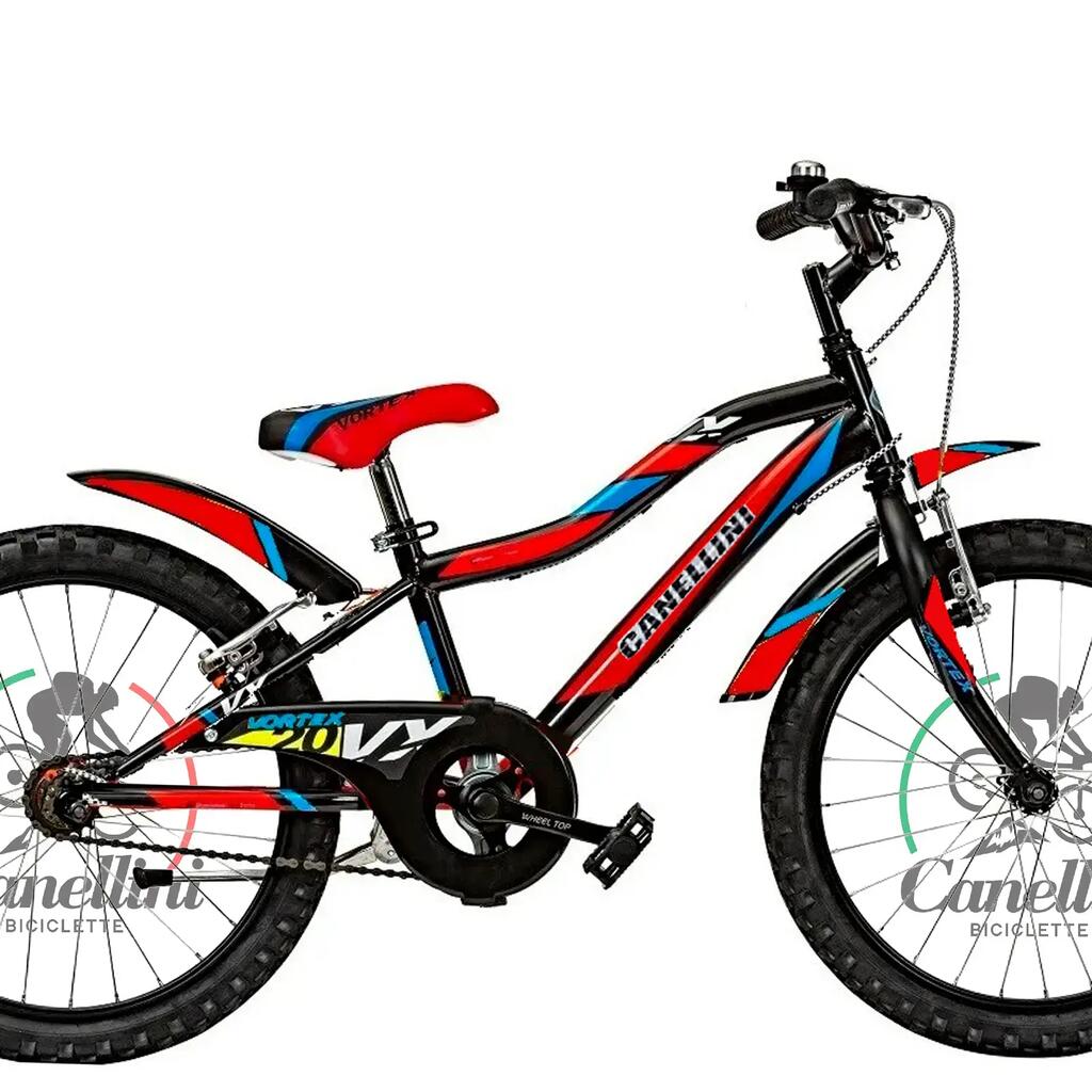 Boy's bike MTB Canellini VORTEX 20" 1 speed - Black/Red/Blue