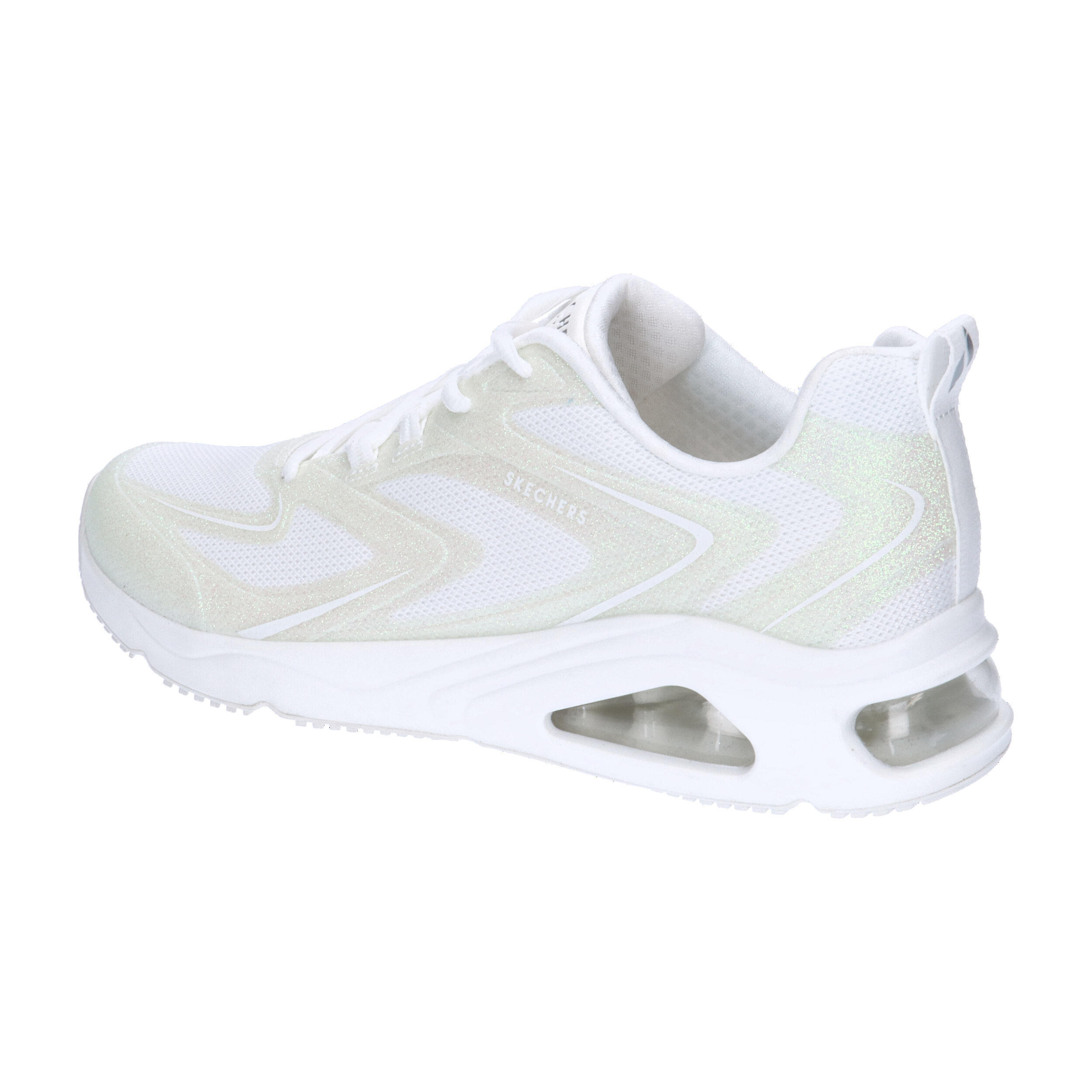 Chaussures Femmes Skechers Tresair Uno Glitairy blanc 3/7