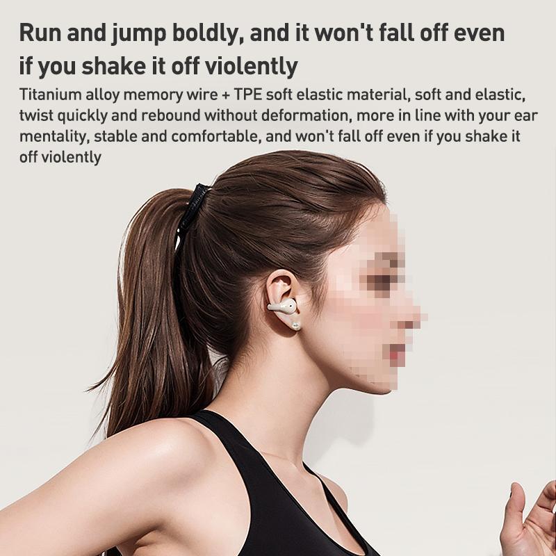 Langsdom TS03 Pro draadloze Bluetooth clip-on-oortelefoon (beige) 5/7