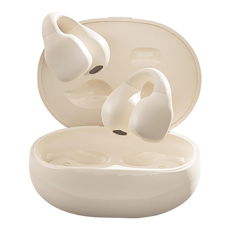 LANGSDOM Langsdom TS03 Pro Auricolari Bluetooth wireless con clip (Beige)