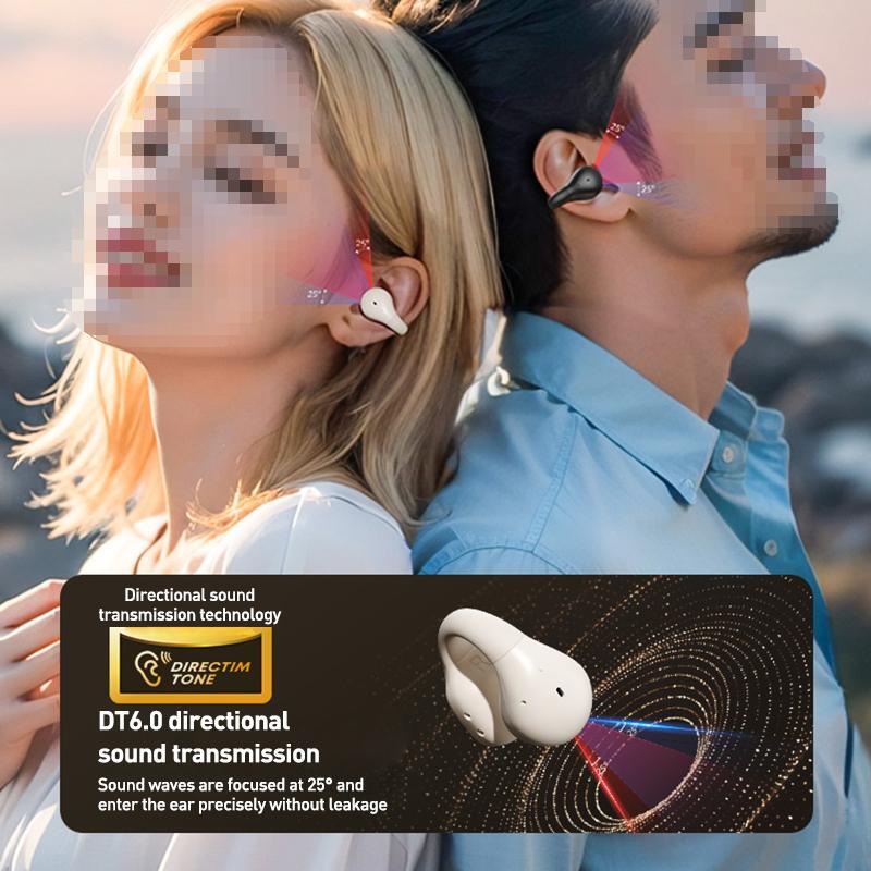 Langsdom TS03 Pro draadloze Bluetooth clip-on-oortelefoon (beige) 6/7
