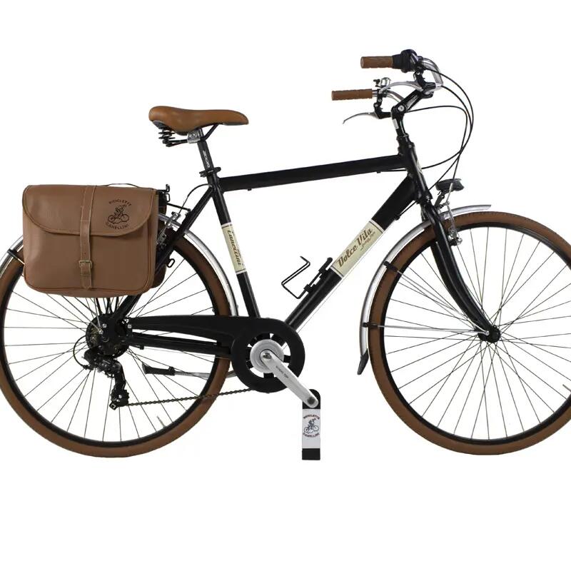 City bike Dolce Vita by Canellini man with bags - Black