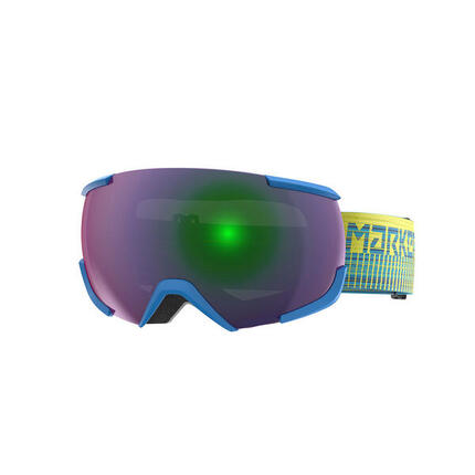 Masque De Ski 16:10+ Blue W Green Plasma Mirror Cat 1+2 Adulte