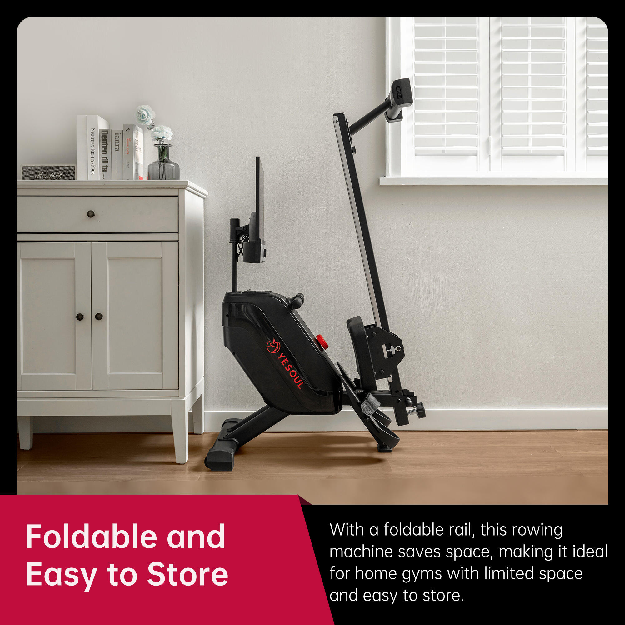 Rameur pliable YESOUL R1 Plus avec écran LED-FHD 21,5" 7/7
