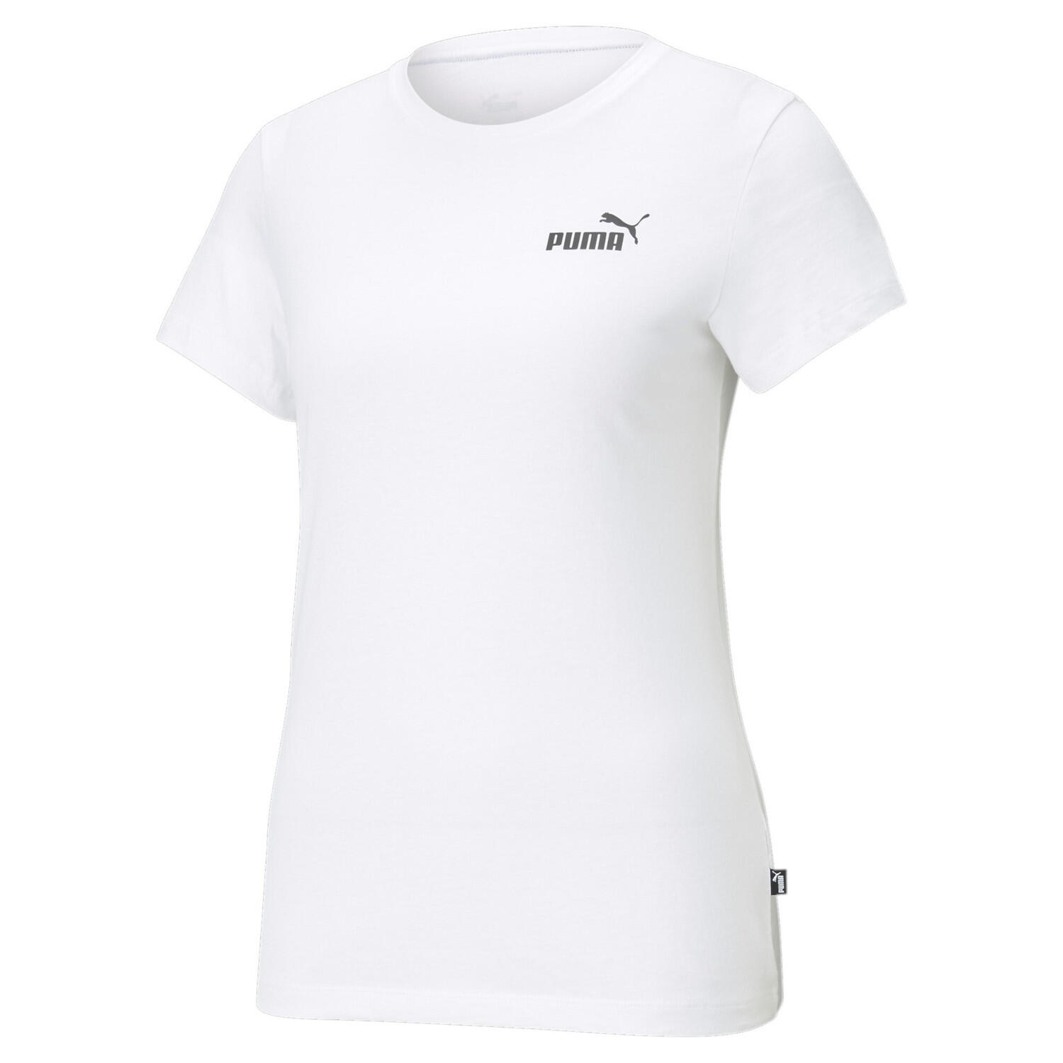 Puma - T-shirt Puma Ess Petit Logo Femme - T-shirt Manches Courtes - Blanc - Moyen - Decathlon