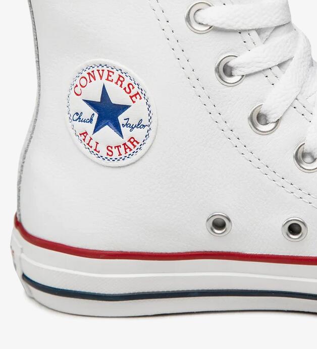 Calçado Converse Chuck Taylor HI Leather, Branco, Unissex 6/7