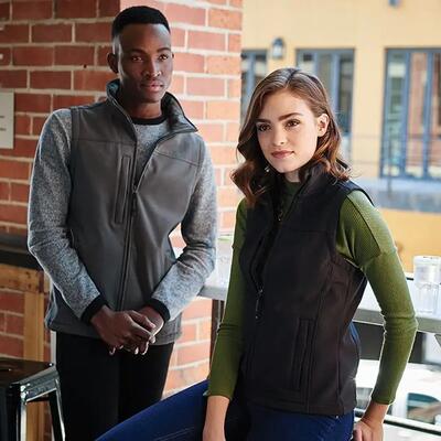 Heren flux softshell bodywarmer / mouwloos jasje (waterafstotend &