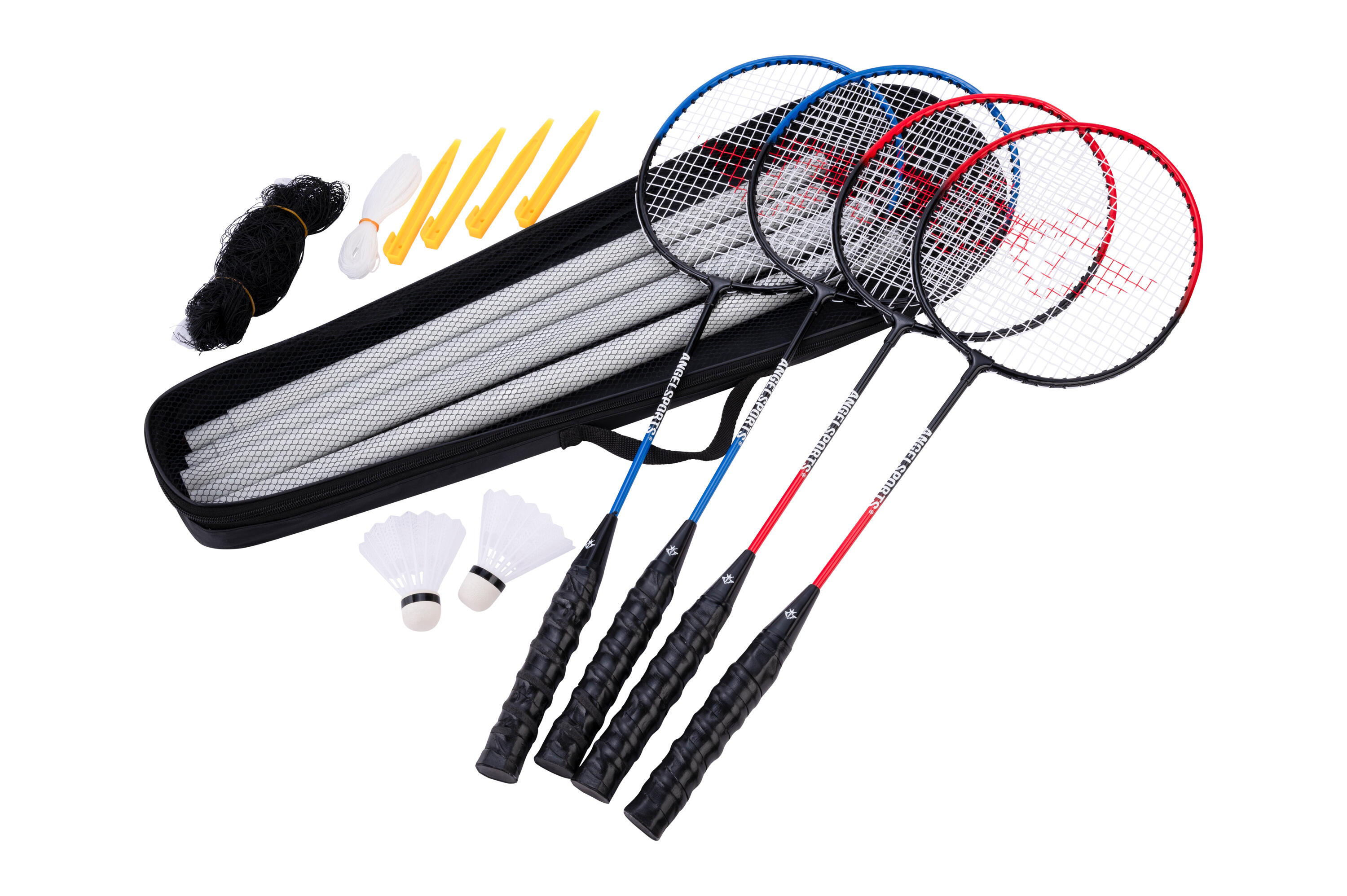 Set de bádminton Engelhart con red portátil para 4 jugadores 2/4