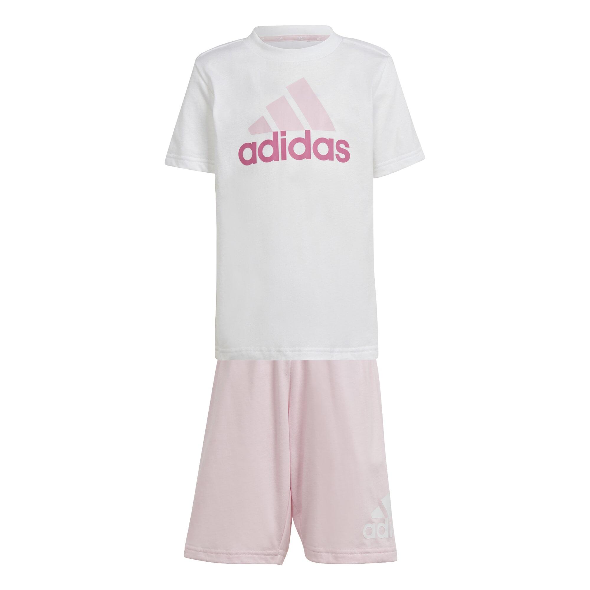 Adidas - Ensemble Adidas Essentials Logo Pour Unisexe Enfants - Survêtement - Blanc|rose -  3 À 4 Ans - Decathlon