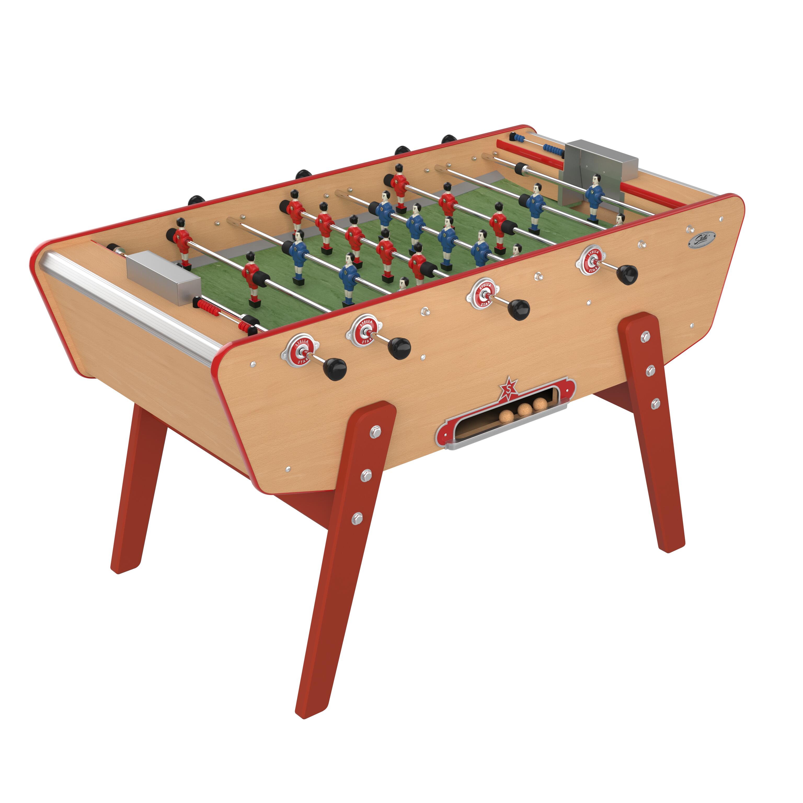 Stella - Babyfoot Stella Star Hêtre - Table De Baby-foot - Beige|rouge|vert - Taille Unique - Decathlon