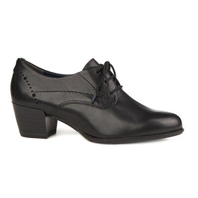 Tamaris naturel leren schoenen zwart