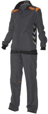Hummel stockholm taslan dames trainingspak grijs-orange xs
