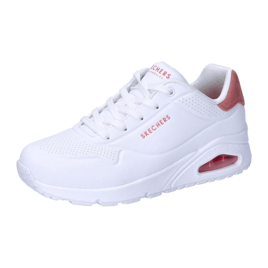 Running shoes Female Skechers Uno Pop Back White