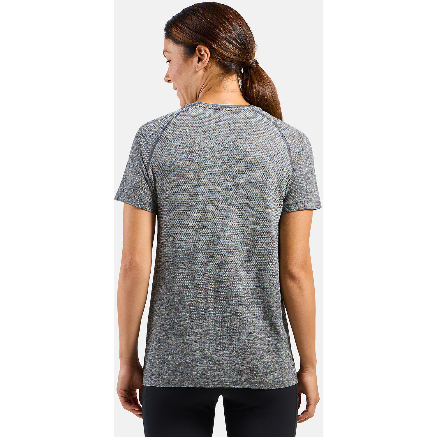 Maillot Manches Courtes Odlo Essential Seamless Gris Femme 4/5
