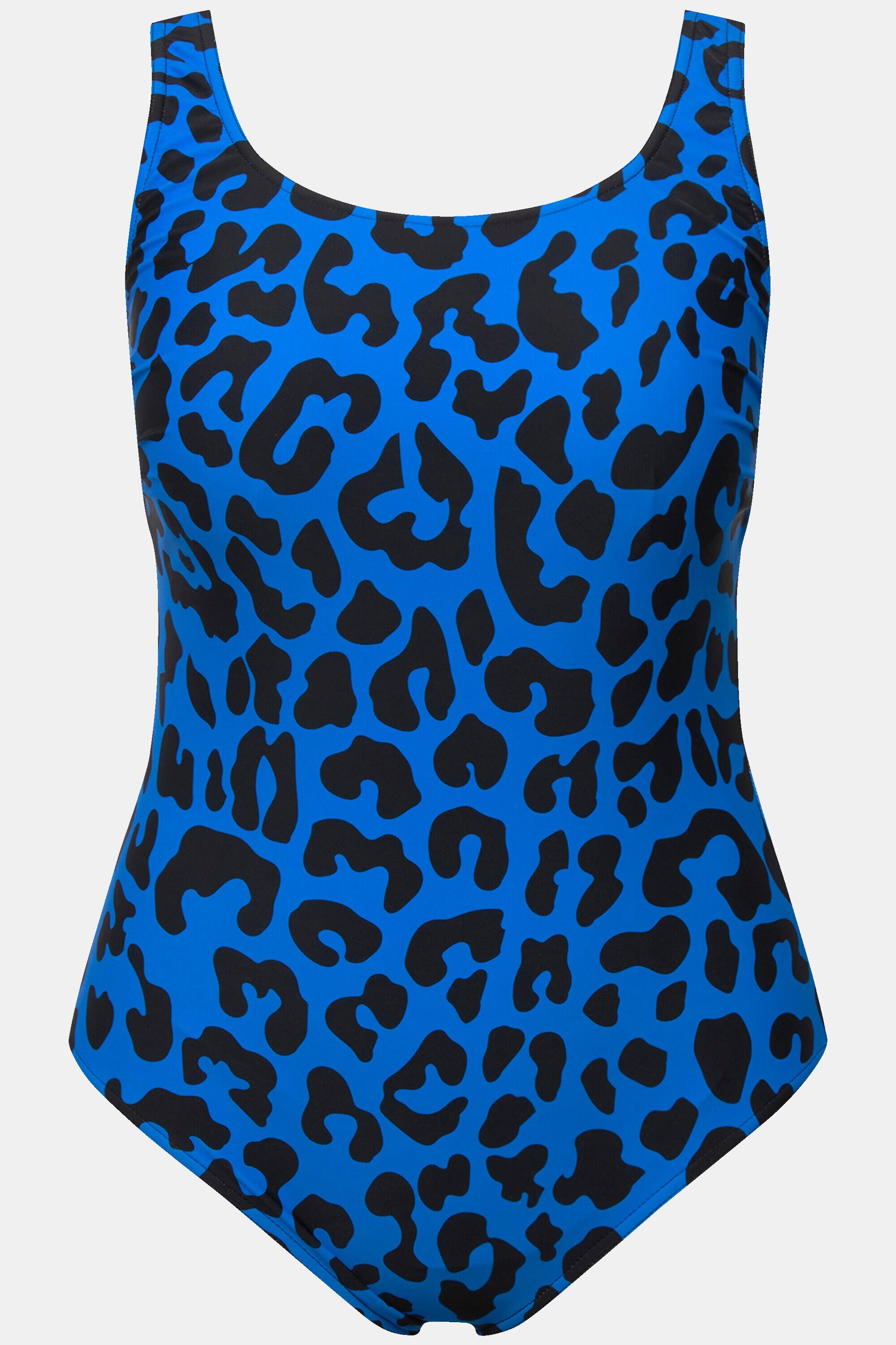 Femme Maillot de bain sans bonnets souples. Décolleté rond et motif léopard 5/6