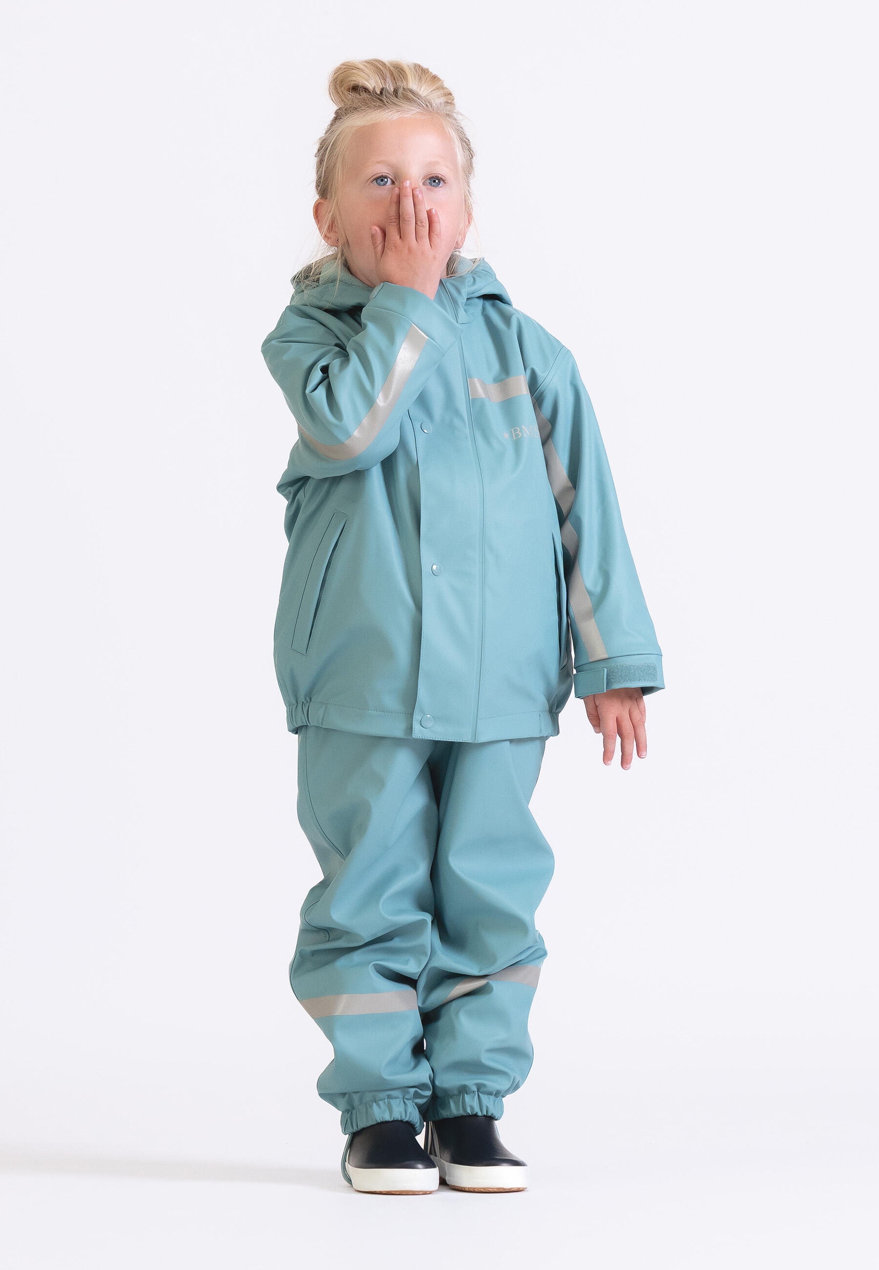 BMS gefütterte Regenjacke für Kinder mit Fleece 5/6