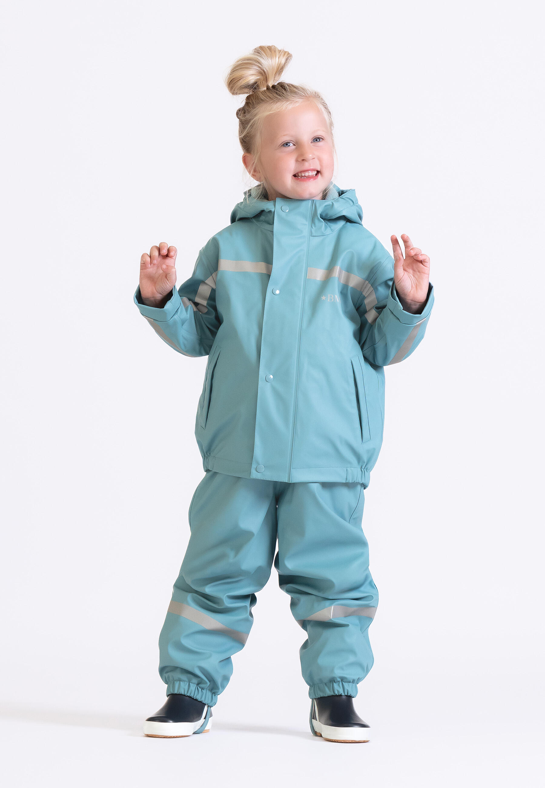 BMS gefütterte Regenjacke für Kinder mit Fleece 4/6
