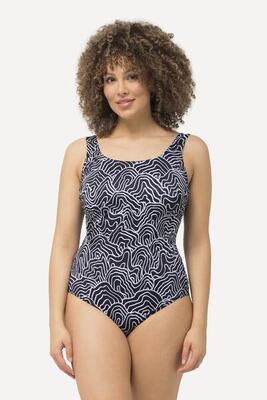 Damen Badeanzug Linien ohne Softcups Unterbrustband