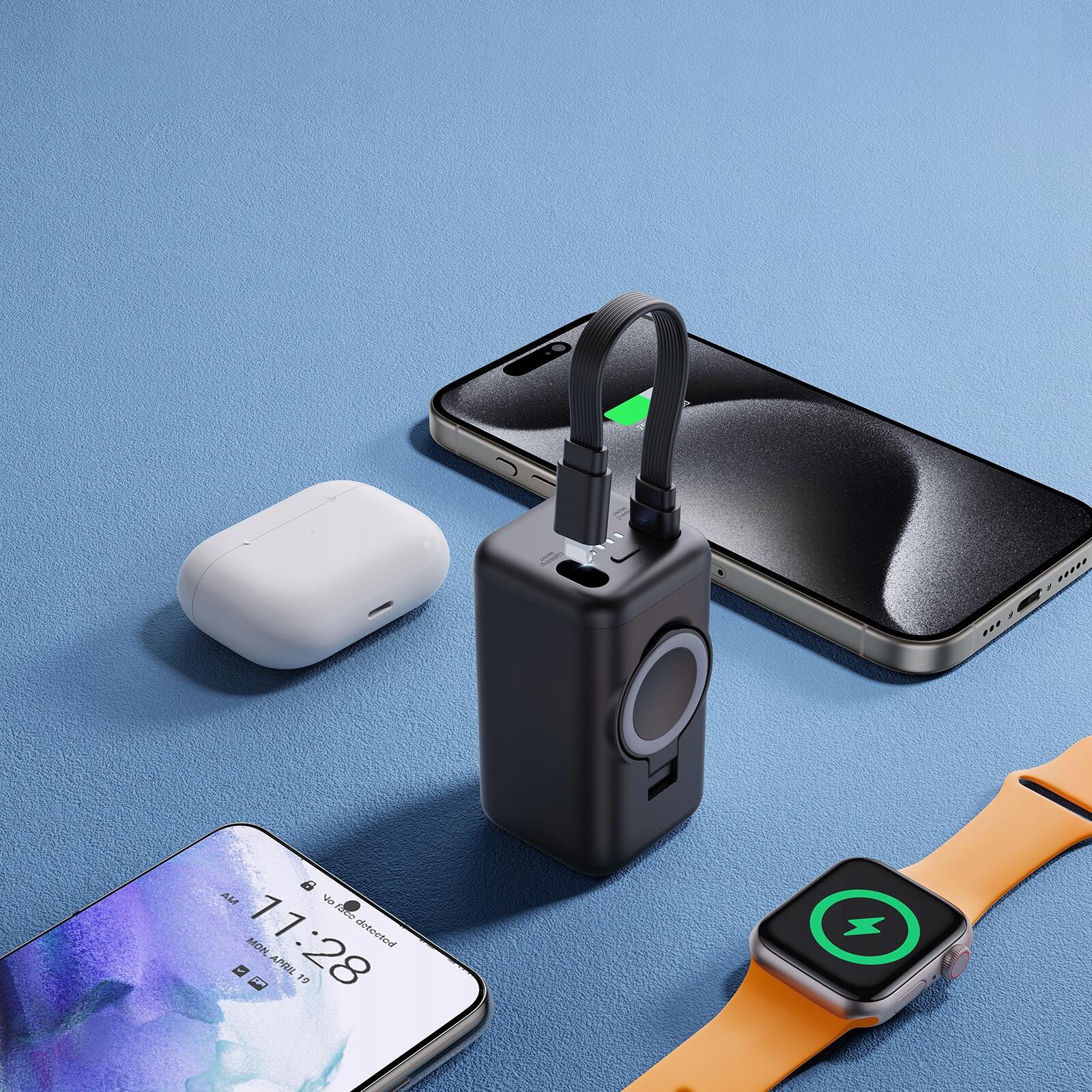 Joyroom powerbank power bank 5000mah do smartwatch usb-c indukcyjny 3w 2/7