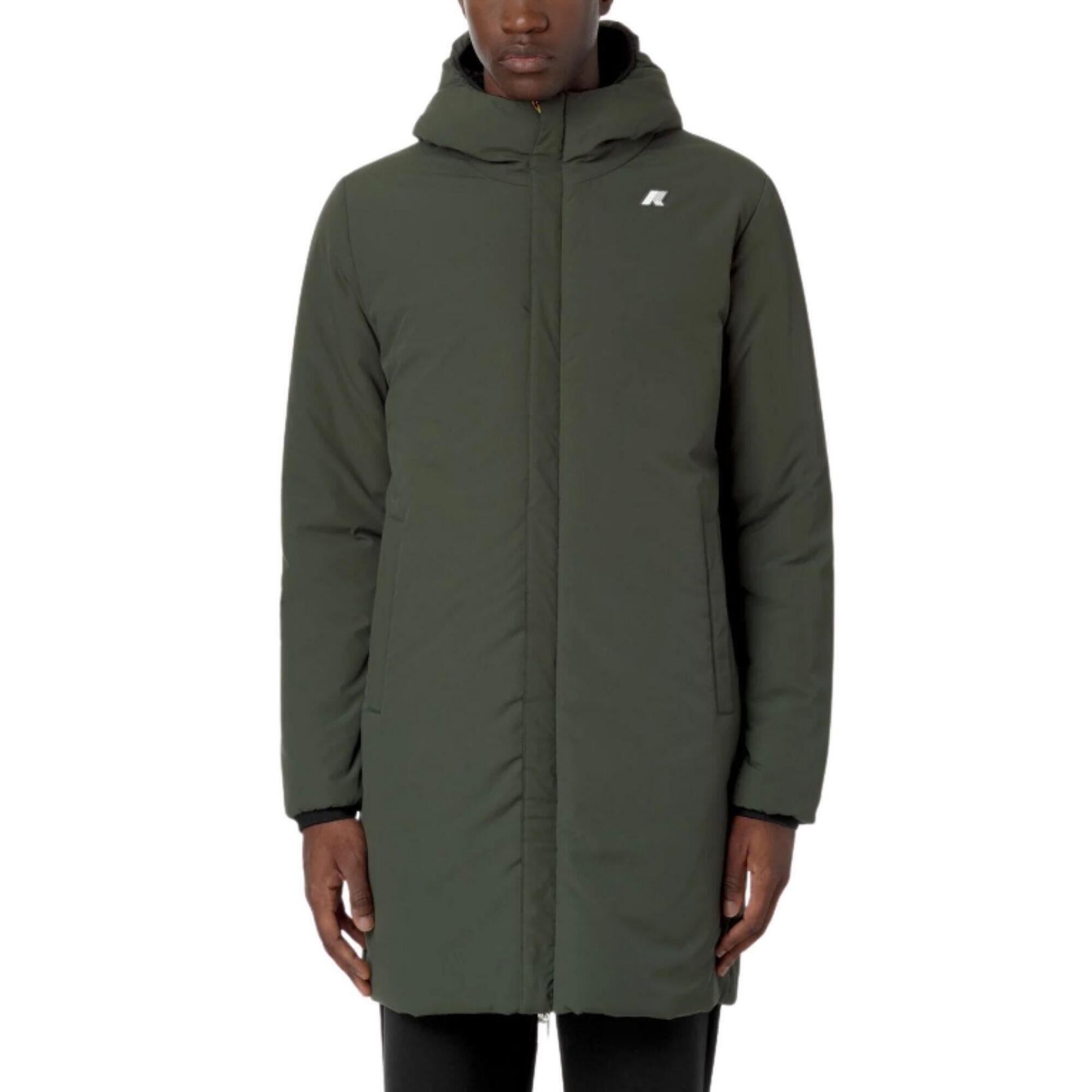 K-way - Giacca Uomo 3/4 Jacob St Warm Reversible - Doudoune Synthétique - Noir|vert - Decathlon