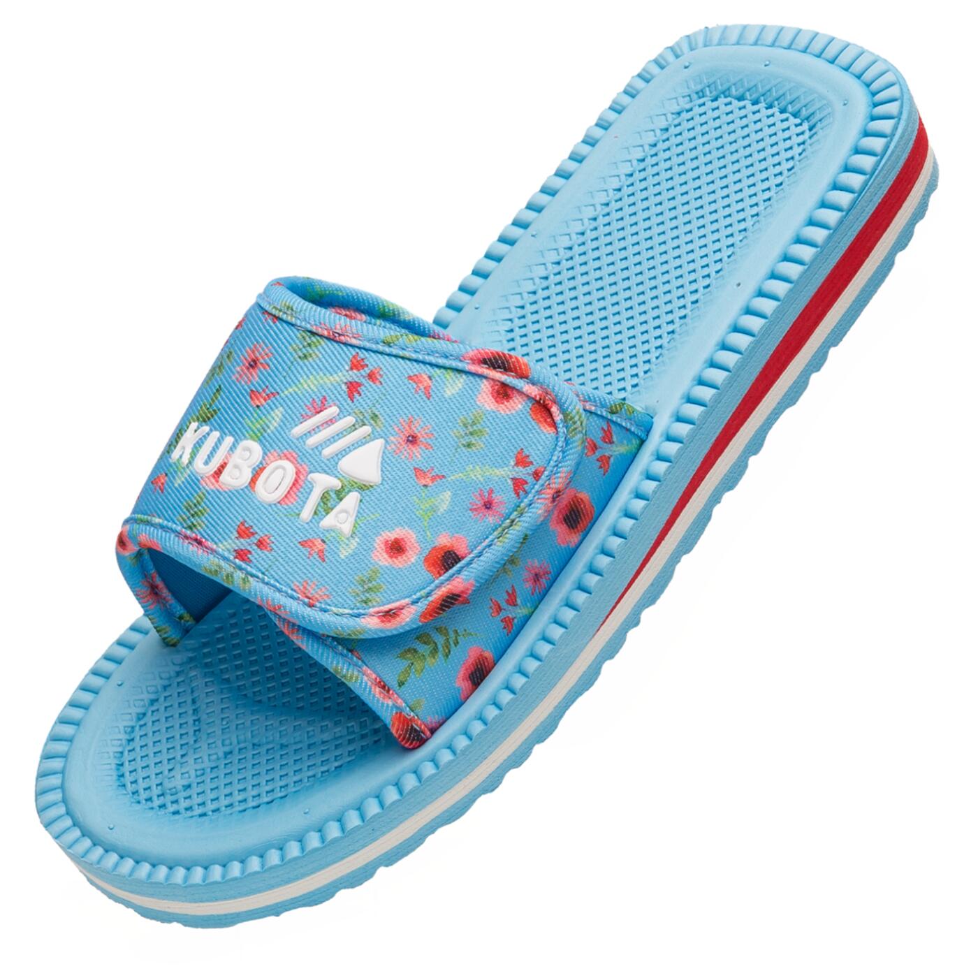 Kubota - Kubota Claquettes À Scratch Femme Chaussures - Chaussons - Bleu - Decathlon