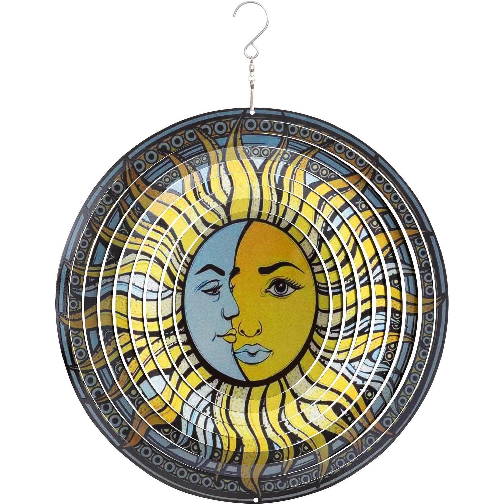Hq - Girouette Hq Metal Hanging Wind Spinner 3d Sun & Moon 110265 Jaune 30 X 38 Cm - Aire De Jeu - Taille Unique - Decathlon