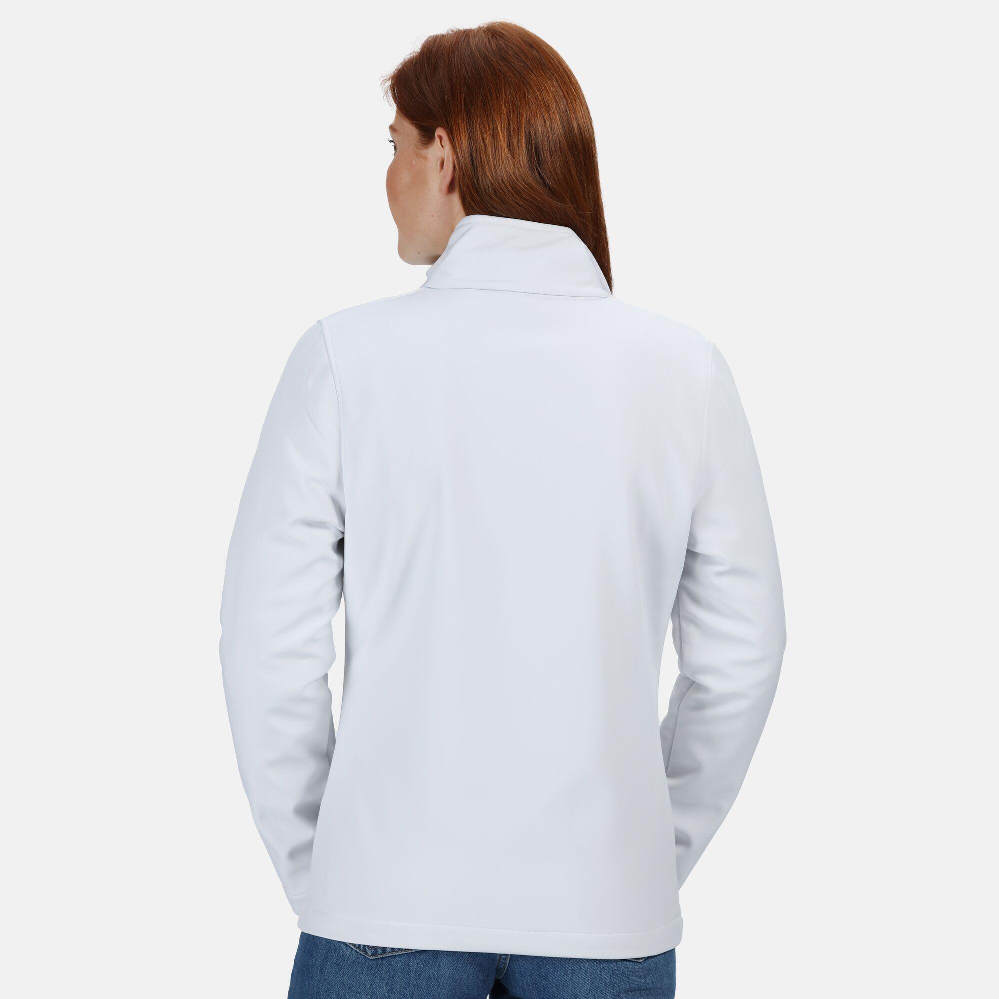 Womens/Ladies Ablaze Printable Softshell Jacket (White/Light Steel) 3/4