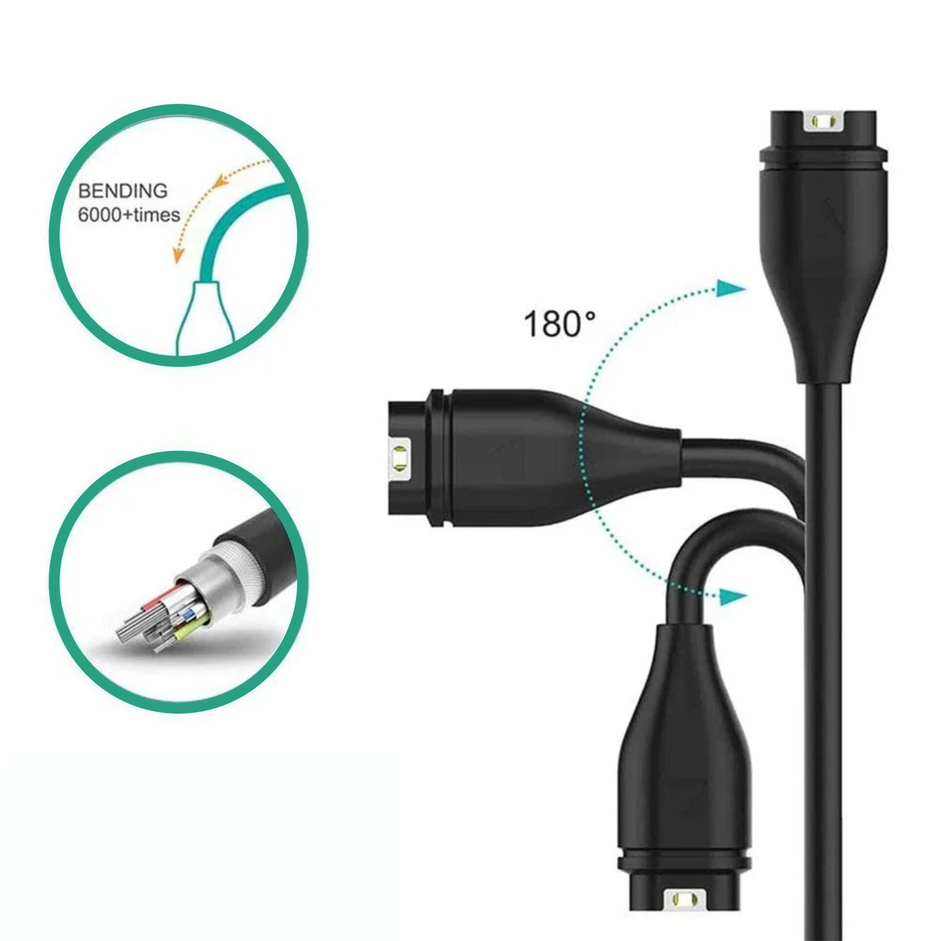Wzmocniony kabel USB-C do ładowania zegarków Garmin – 1 m 2/7
