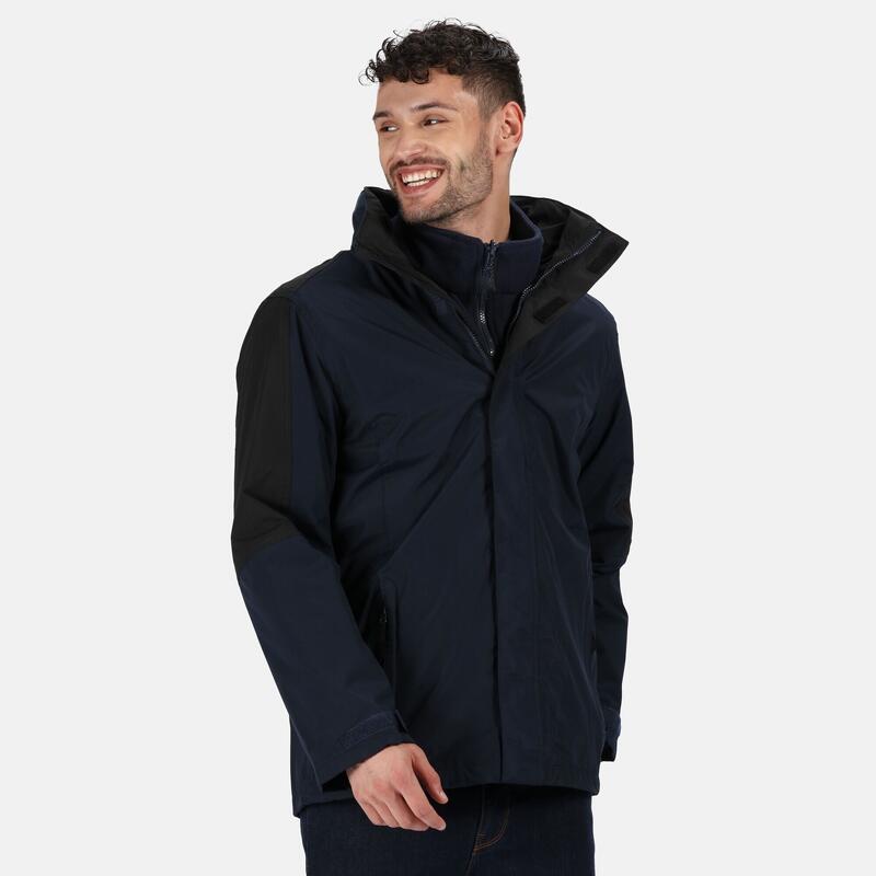 Defender III 3in1 Jacke, wasserdicht, winddicht Herren Marineblau/Schwarz