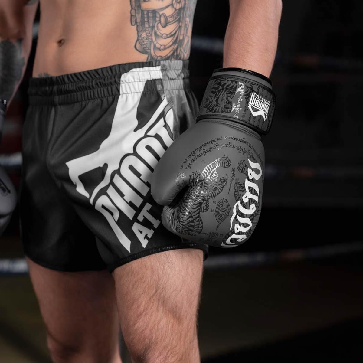 Phantom Gants de Boxe Muay Thaï Gris 16OZ 10/13