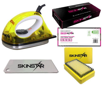 Kit de fartage ski débutant fer brosse racloir 4-pièces