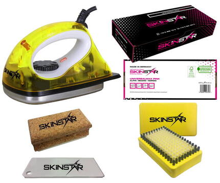 Kit fartage ski débutant fer brosse liège racloir 5 pièces