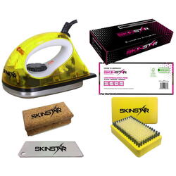 Kit fartage ski débutant fer brosse liège racloir 5 pièces