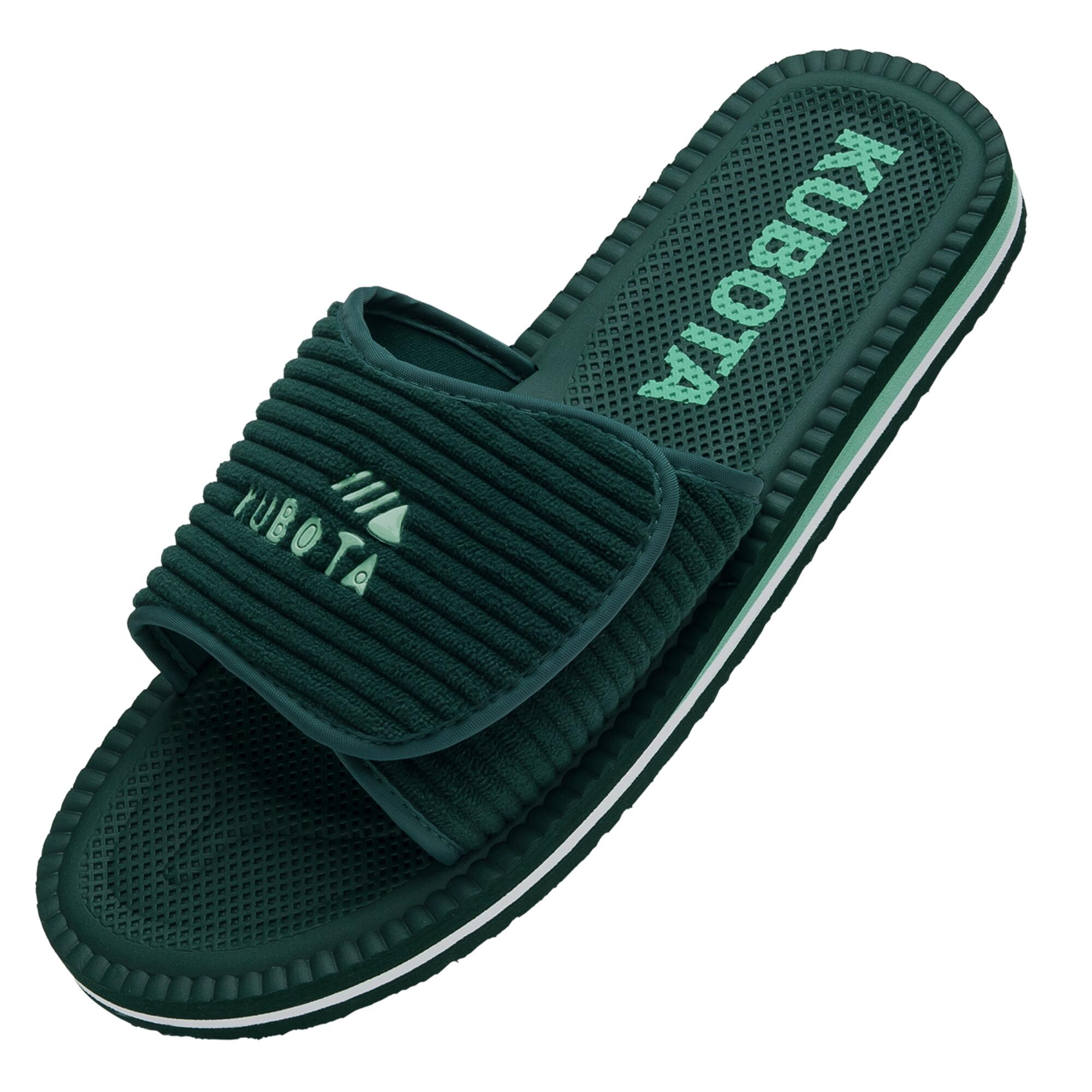 Kubota - Kubota Cord Claquettes À Scratch Homme Chaussures - Chaussons - Vert - Decathlon