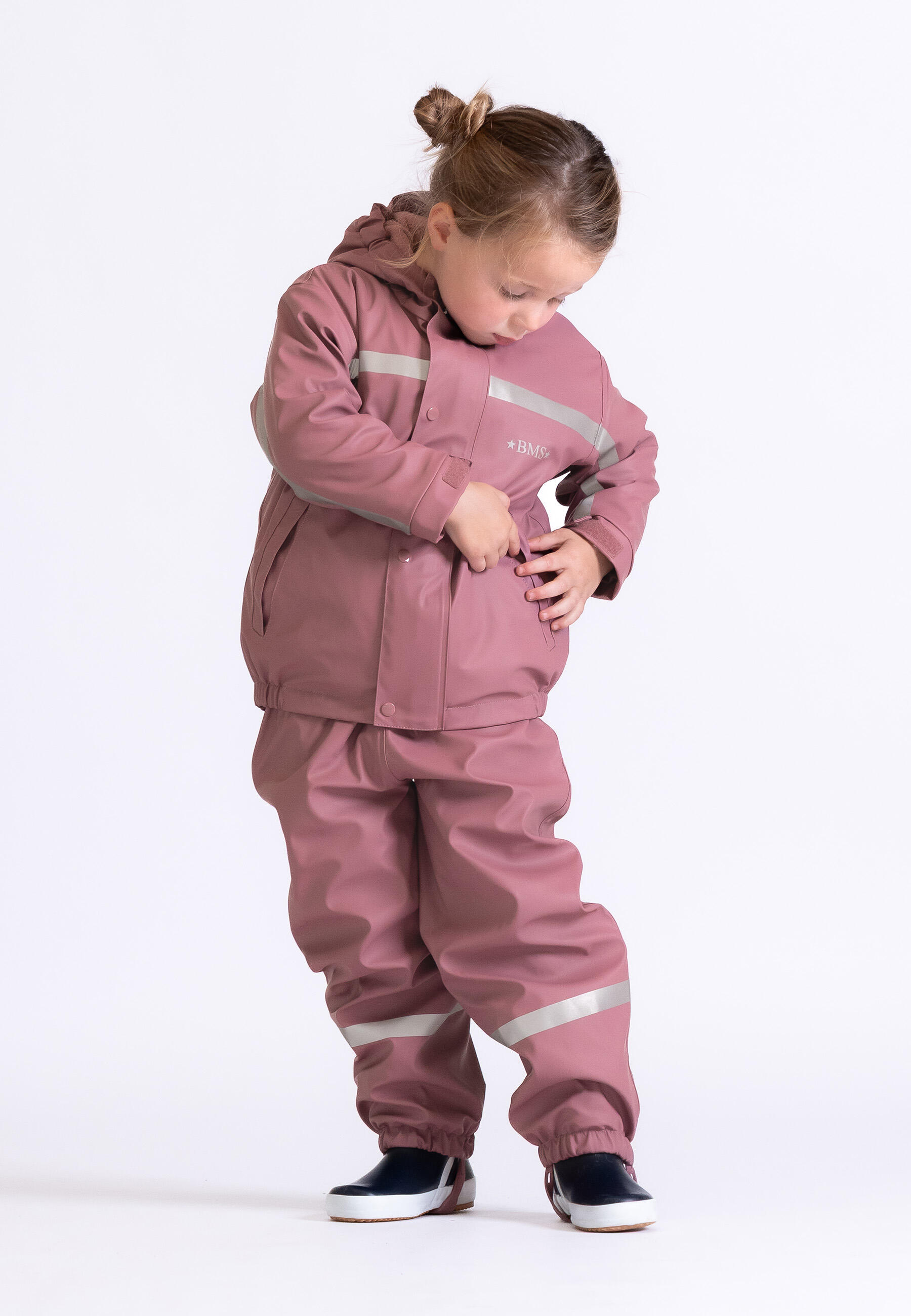 BMS gefütterte Regenjacke für Kinder mit Fleece 5/6