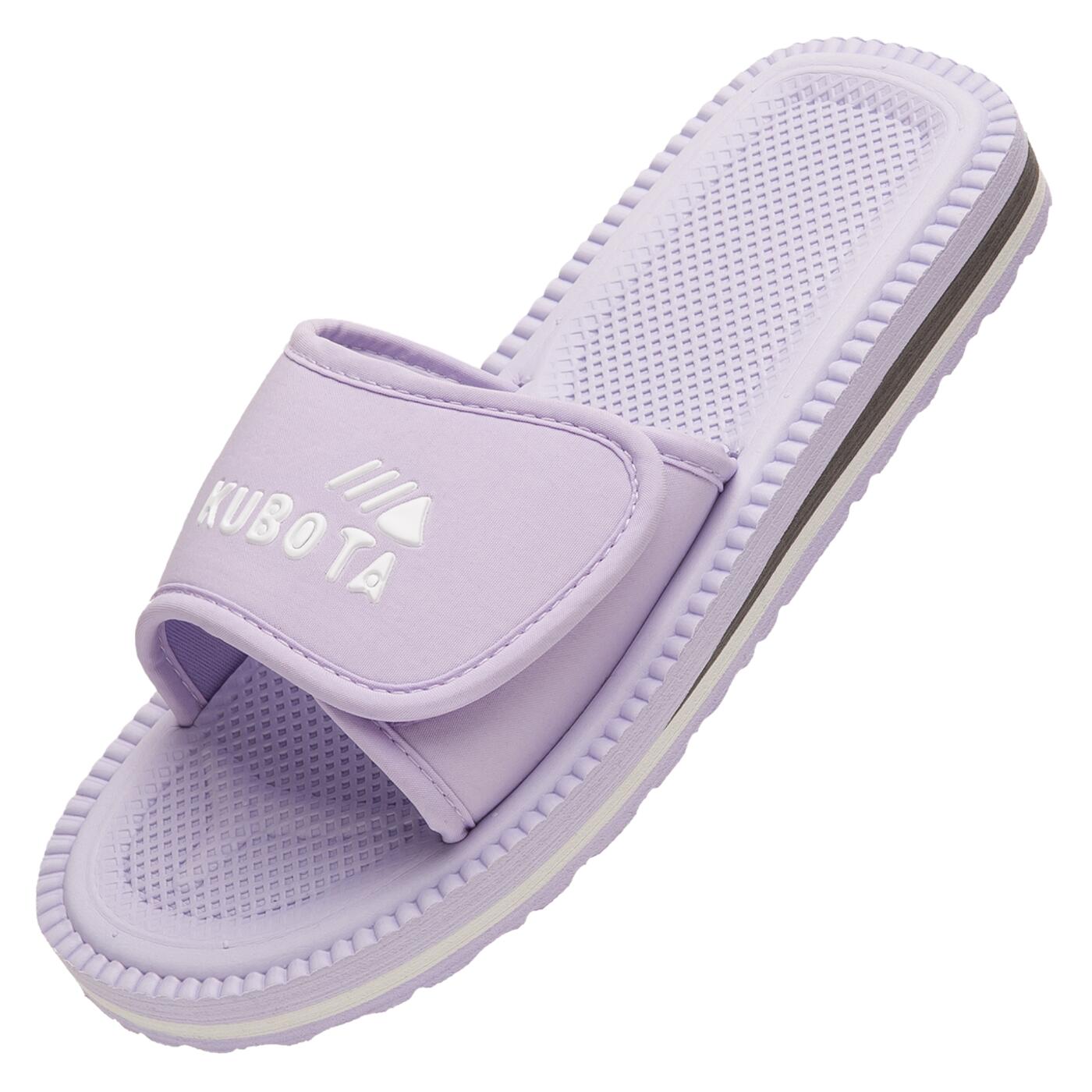 Kubota - Kubota Claquettes À Scratch Femme Chaussures - Chaussons - Violet - Decathlon