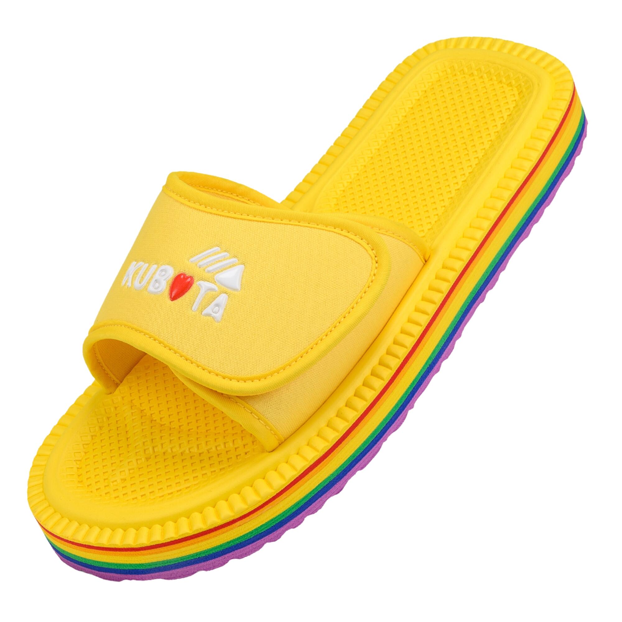 Kubota - Kubota Pride Claquettes À Scratch Homme Chaussures - Chaussons - Jaune - Decathlon