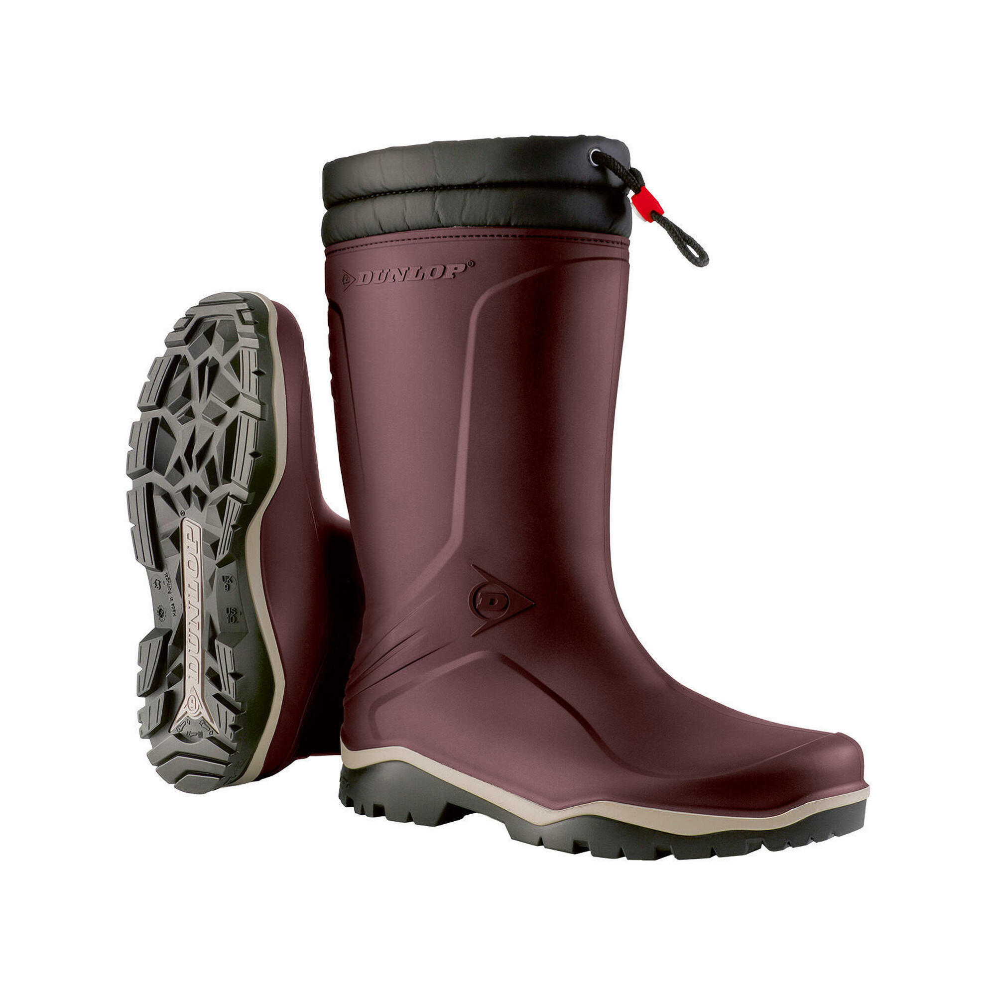 Dunlop - Dunlop Bottes Mu0kv45 Blizzard Bordeaux/gris/noir - Bottes D'Écurie - Rouge - Decathlon