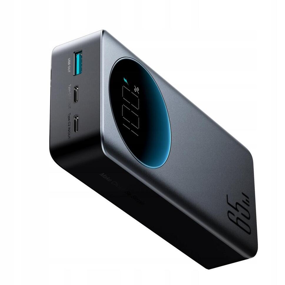 Powerbank 30000 mah power bank z wyświetlaczem led mocny 65w + kabel usb-c