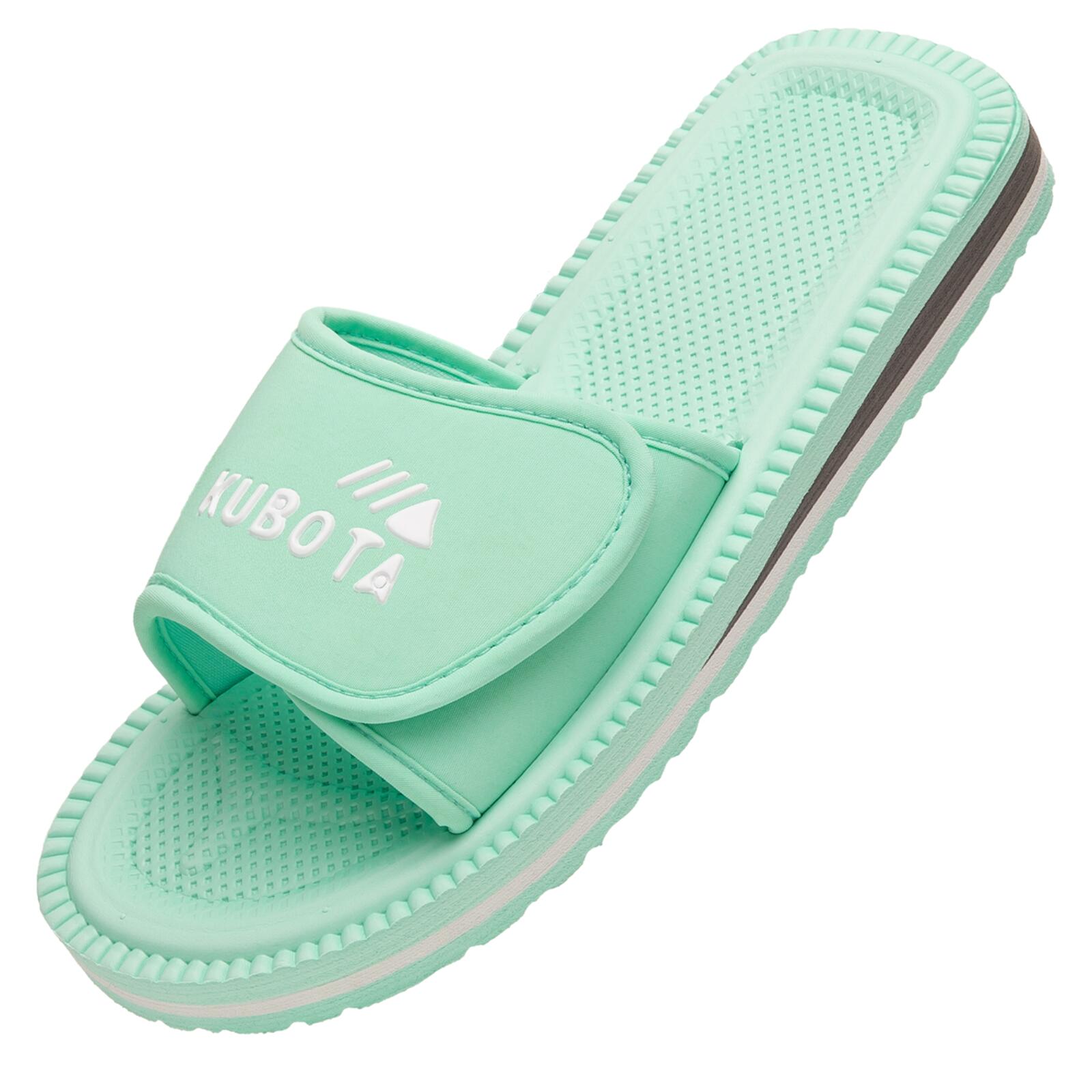 Kubota - Kubota Claquettes À Scratch Femme Chaussures - Chaussons - Vert - Decathlon