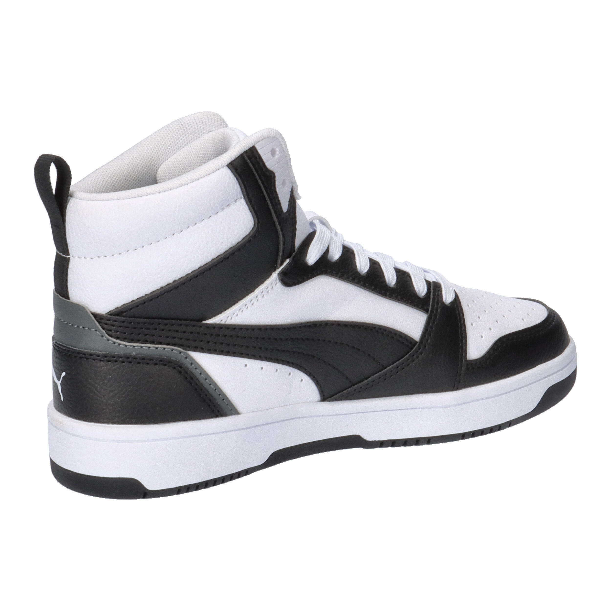 Sneakers Rebound V6 Mid da ragazzi PUMA White Black Shadow Gray 15/15