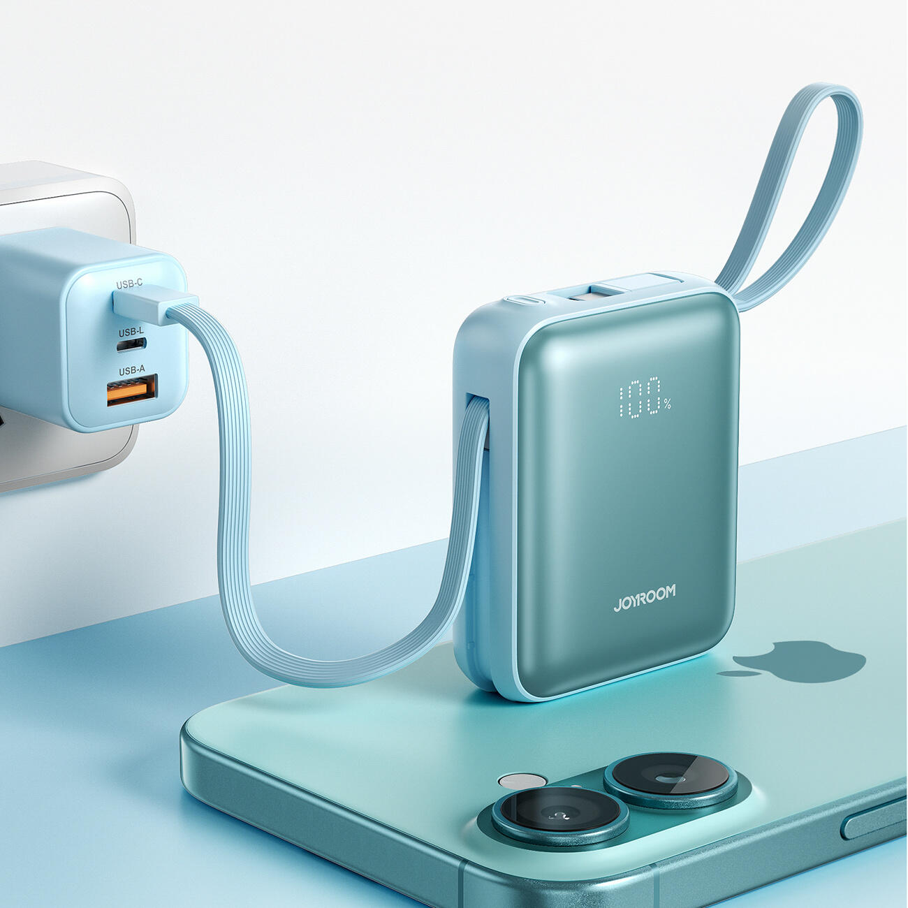 Powerbank Joyroom jr-pbf27 22,5w 10000mah z dwoma wbudowanymi kablami 4/7