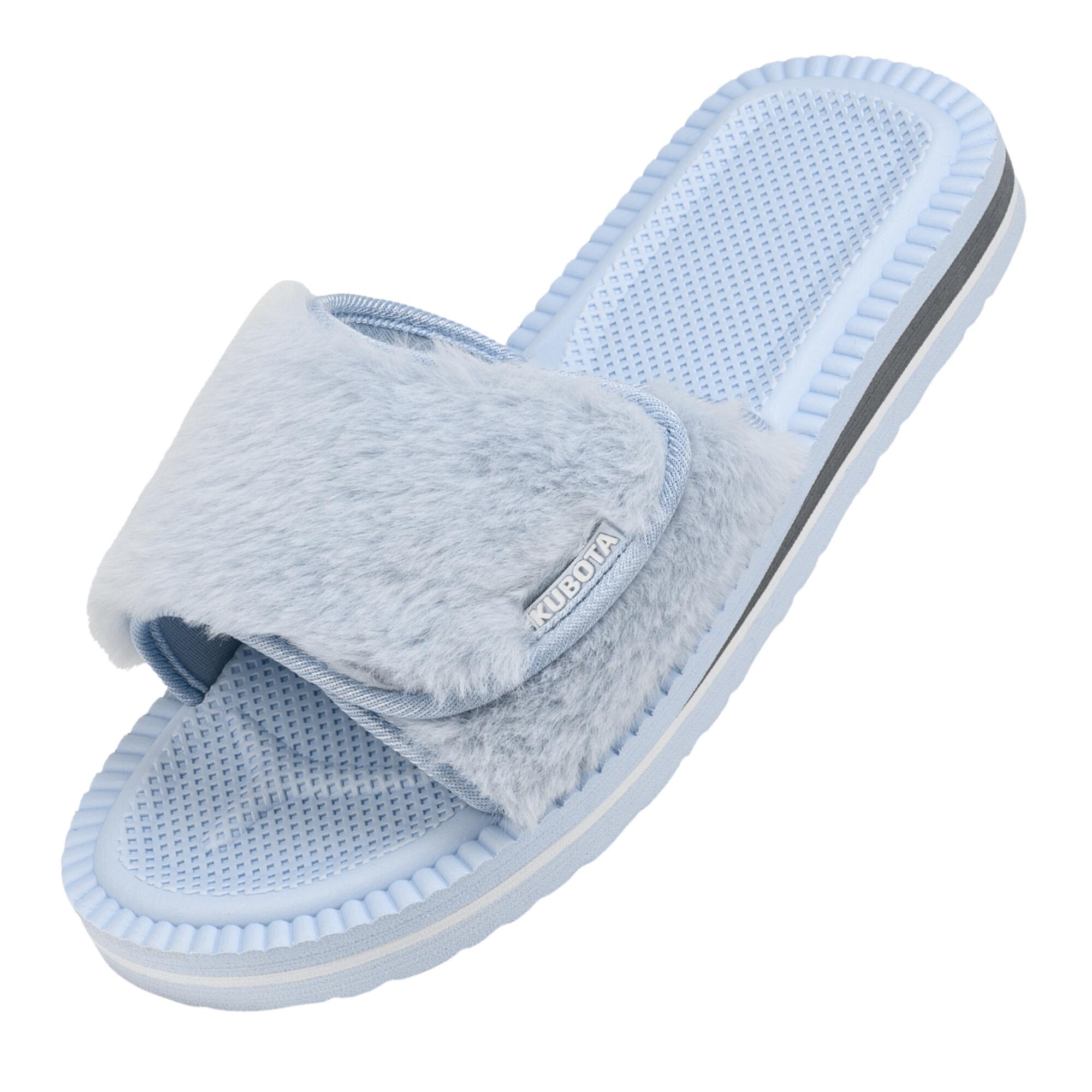 Kubota - Kubota Claquettes À Scratch Femme Chaussures - Chaussons - Bleu - Decathlon
