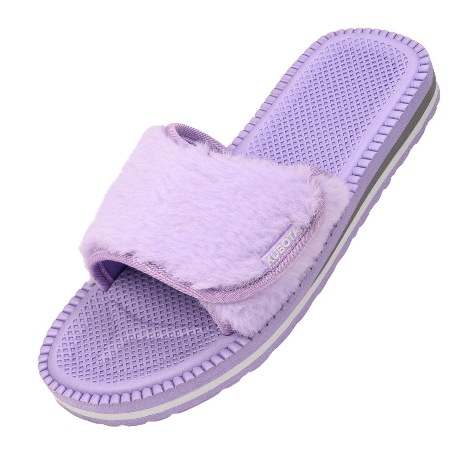 Kubota - Kubota Claquettes À Scratch Femme Chaussures - Chaussons - Violet - Decathlon