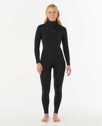 Combinaison Dawn Patrol Pro 3/2 Zip Poitrine Noir